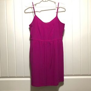 Silk Fuchsia Dress by Madewell
